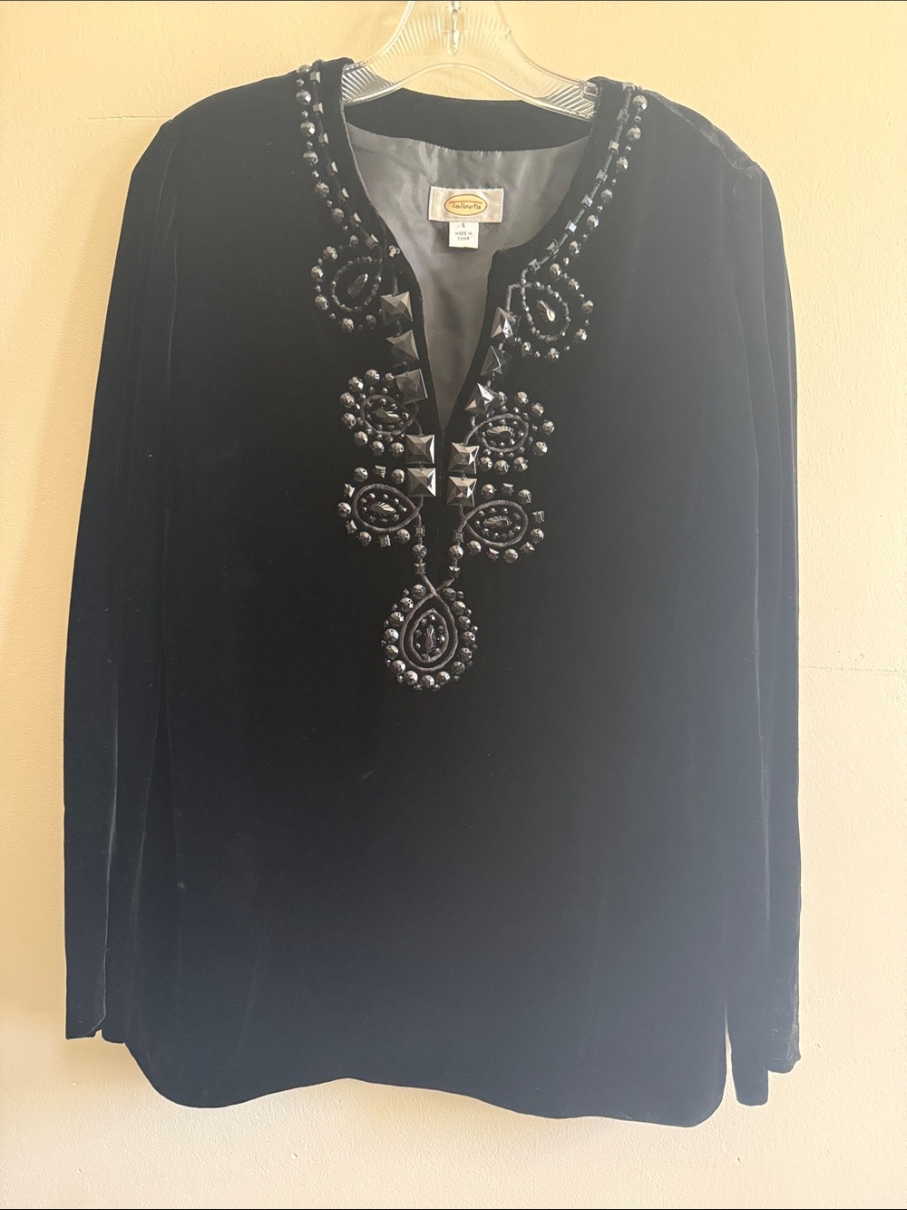 Talbots Embellished Black Tunic